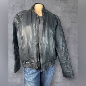 Vintage Hein Gericke Leather Moto Jacket - Classic Bomber Style